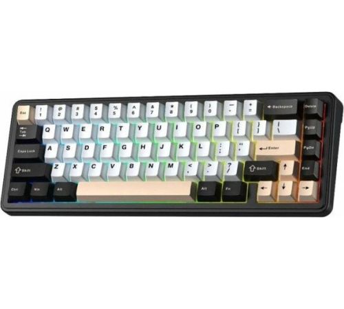 Клавиатура AULA F65 черный/белый/розовый