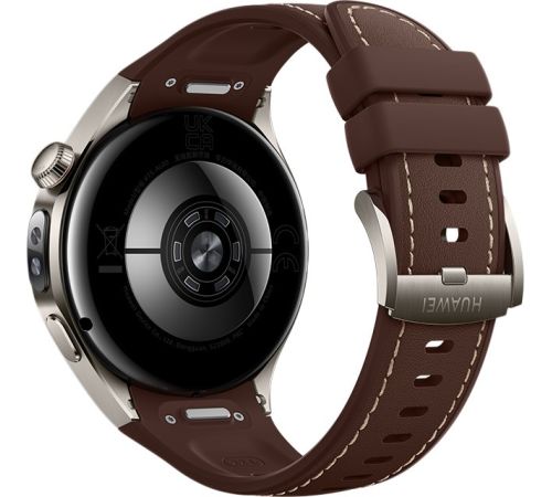 Умные часы Huawei Watch 5 46 мм титановый, с коричневым силиконовым ремешком, международная версия