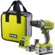 Ударная дрель-шуруповерт Ryobi R18PD3-242S 5133003820 с 2-мя АКБ 4 Ah + 2 Ah, сумка
