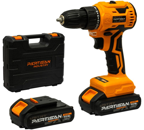 Дрель-шуруповерт Partisan AD-DF18DW с 2-мя АКБ, кейс