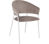 Стул с подлокотниками Алвест AV 433 светло-коричневый бархат H-61/белый