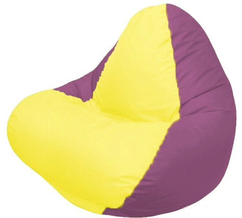 Кресло-мешок Flagman Relax Г4.1-028 бордовый/желтый
