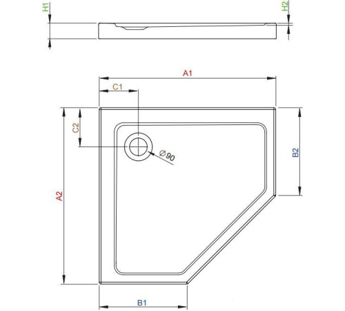 Душевой поддон Radaway Doros PT 90x90 [SDRPT9090-01]