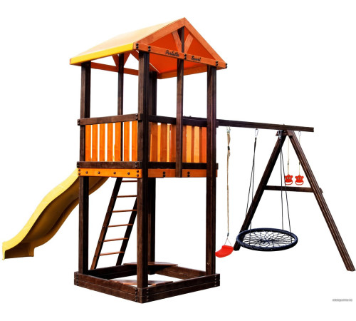 Игровой комплекс Perfetto Sport Pitigliano-3 + качели Паутина