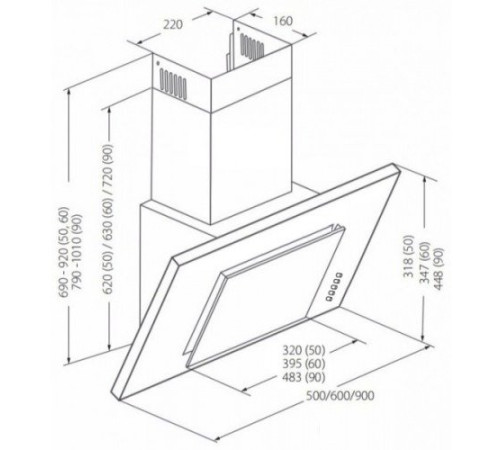 Кухонная вытяжка Akpo Optima 60 WK-4 черный