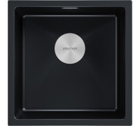 Кухонная мойка Paulmark IT-Granit Lumi 45 Uni LU45-BLM черный/черный металлик