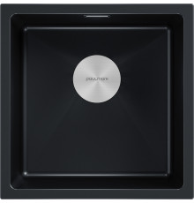 Кухонная мойка Paulmark IT-Granit Lumi 45 Uni LU45-BLM черный/черный металлик