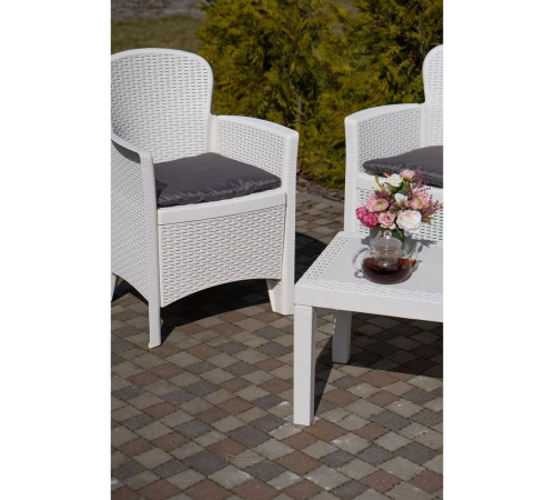 Набор садовой мебели Ipae Progarden JUN06CBI белый