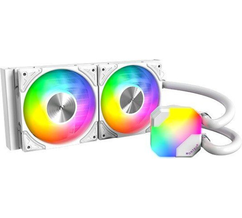 Система жидкостного охлаждения для процессора Montech HyperFlow ARGB 240 белый