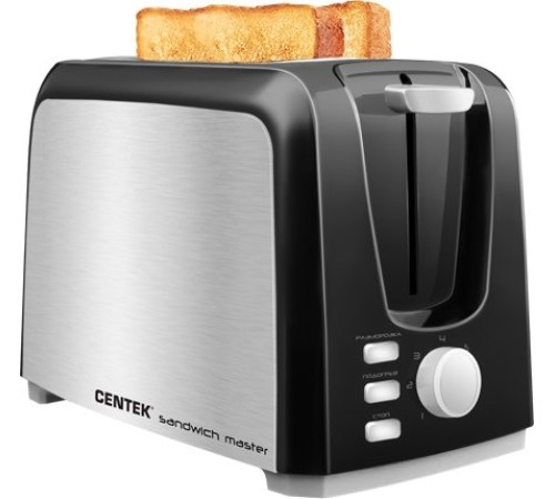 Тостер CENTEK CT-1429 черный/серебристый