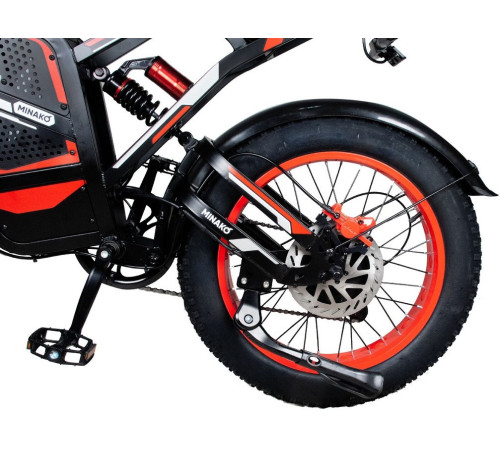 Электровелосипед Minako Apex 2025 черный/красный