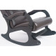 Кресло-качалка Mio Tesoro Бастион-32 кожзам коричневый/черный