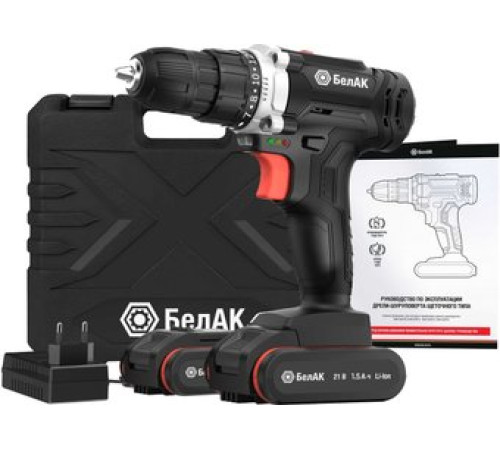 Дрель-шуруповерт БелАК БАК.53311 с 2-мя АКБ, кейс