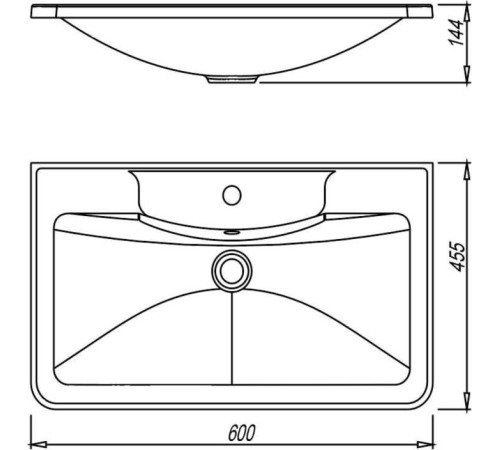 Умывальник Florentina Аллегро 600 серый шелк