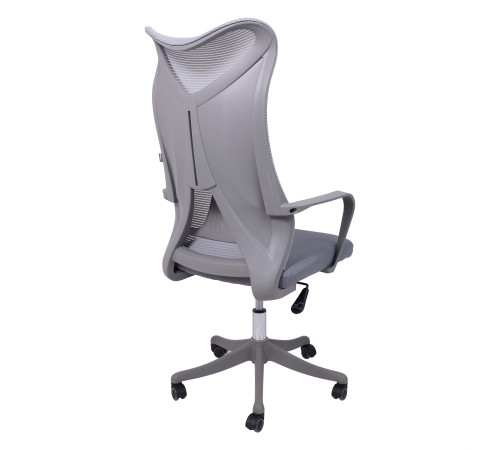 Кресло AksHome Abraham ткань/сетка, серый