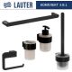 Набор аксессуаров для ванной Lauter 21TS3019 + 21TS3021 + 21TS3015 + 21TS3006 + 21TS3023 Matt Black, 5 предметов