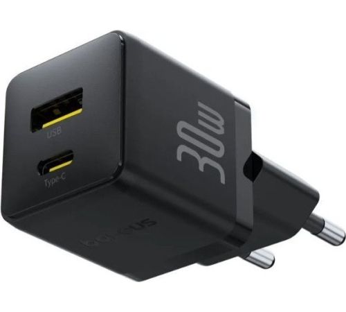 Сетевое зарядное Baseus Palm Fast Charger C+U 30W EU P1011160A113-00 черный