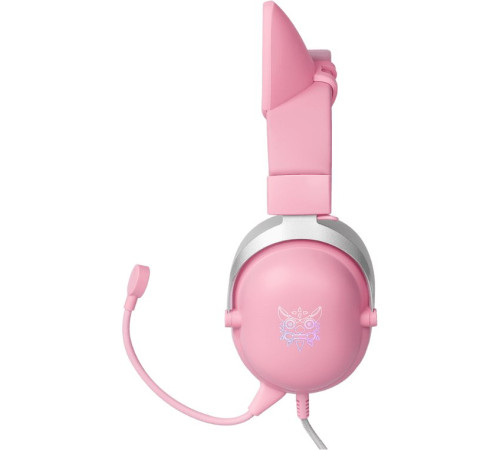 Наушники Onikuma X11 розовый, с ушками