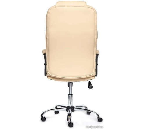 Офисное кресло TetChair Bergamo хром/кожзам бежевый