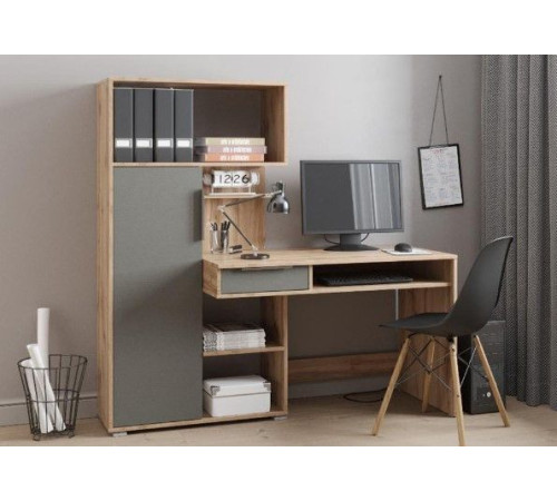 Стол НК-Мебель Квадро 74264629 дуб вотан/графит