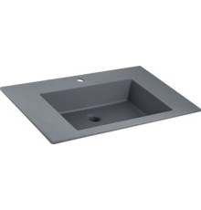 Умывальник Symbolite Line 80x48 кварц, серый шелк