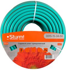 Шланг Sturm 3015-15-34-50 оранжевый/мятный, 3/4
