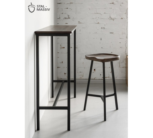 Табурет Stal-Massiv PopART-65 дуб мореный/черный