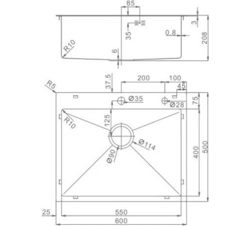 Кухонная мойка Raglo R701.6050.03