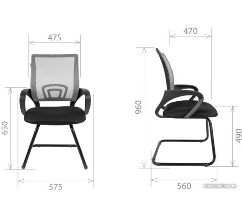 Офисный стул CHAIRMAN 696 V TW голубой