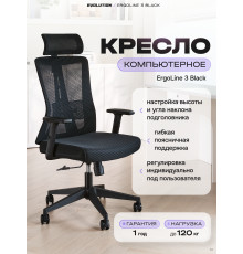 Офисное кресло Evolution ErgoLine 3 черный