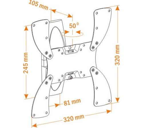 Кронштейн для телевизора Holder LCDS-5019 белый