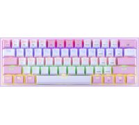 Клавиатура Redragon Fizz розовый/белый