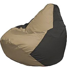 Кресло-мешок Flagman Груша Мега Super Г5.1-77 тёмно-бежевый/чёрный