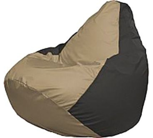 Кресло-мешок Flagman Груша Мега Super Г5.1-77 тёмно-бежевый/чёрный