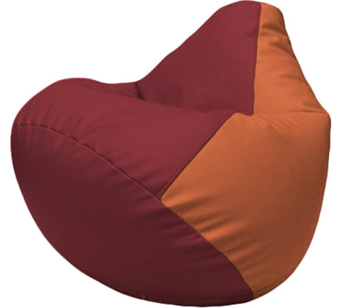 Кресло-мешок Flagman Груша Макси Г2.3-2123 бордовый/оранжевый