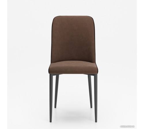 Стул Табурет Софт CF 041 19 коричневый/кант черный/графит каркас