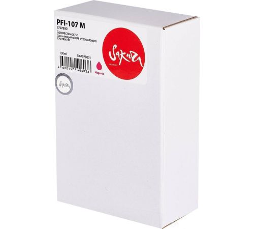 Картридж Sakura Printing SI6707B001 аналог Canon PFI-107 M