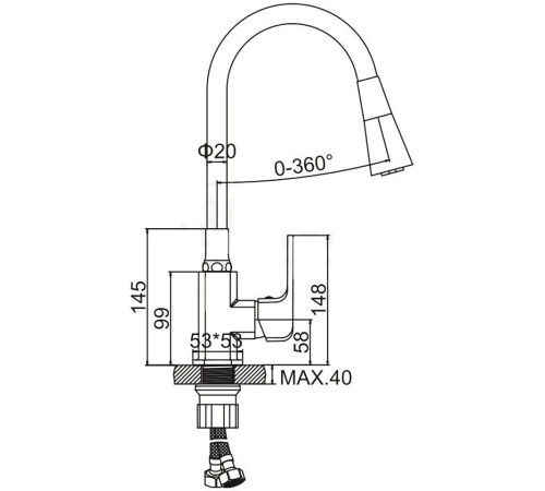 Смеситель Ledeme L4144-2