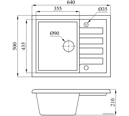 Кухонная мойка БелЭворс Vega L бежевый