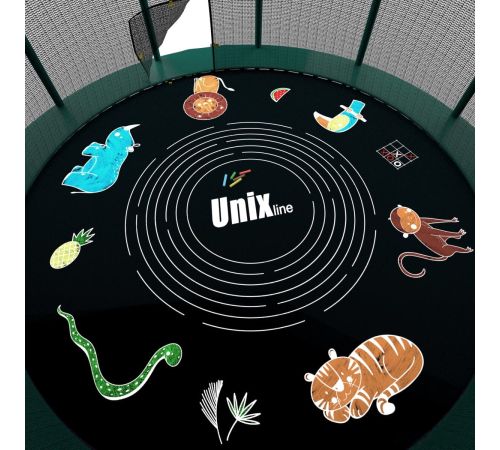 Батут Unix Line Supreme Game 16ft зеленый