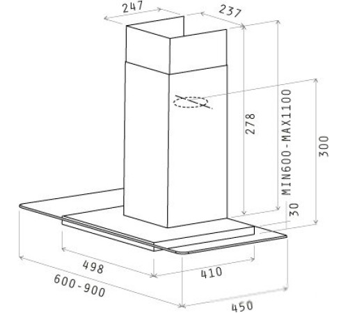 Кухонная вытяжка Elica FLAT GLASS IX/A/60
