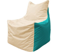Кресло-мешок Flagman Фокс Ф2.1-151 слоновая кость/бирюзовый