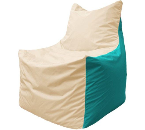 Кресло-мешок Flagman Фокс Ф2.1-151 слоновая кость/бирюзовый