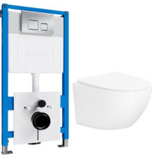 Унитаз подвесной Lauter Sulzdorf с микролифтом и кнопкой смыва 219703F белый/сатин