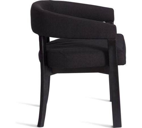 Стул с подлокотниками TetChair Surtur черный/черный лен