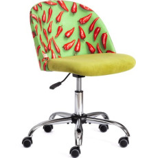 Офисное кресло TetChair Melody флок, олива/Botanica 03/Pepper/23