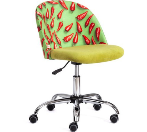 Офисное кресло TetChair Melody флок, олива/Botanica 03/Pepper/23