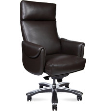 Офисное кресло Norden Ritz A 2108 brown leather кожа коричневый/алюминиевая крестовина