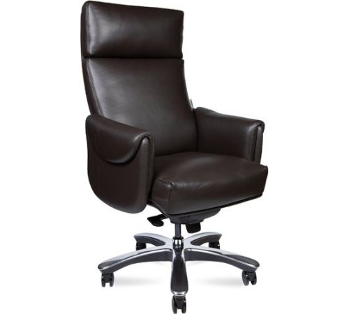 Офисное кресло Norden Ritz A 2108 brown leather кожа коричневый/алюминиевая крестовина