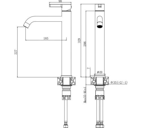 Смеситель Voda Vessel VSL25GM